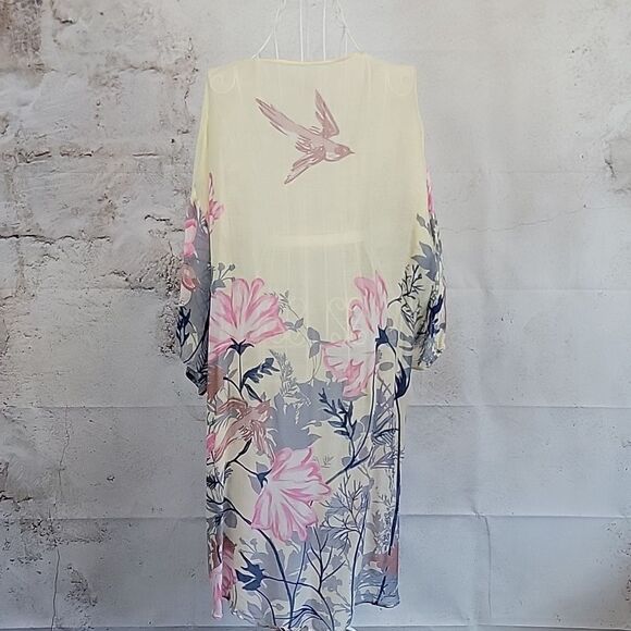 Macchia Di Ruggine Floral Kimono/Shaw  Cardigan Size M - Picture 8 of 12